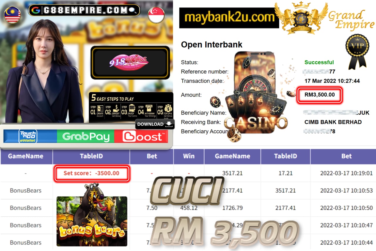 918KISS - BONUSBEARS CUCI RM3,500 !!!
