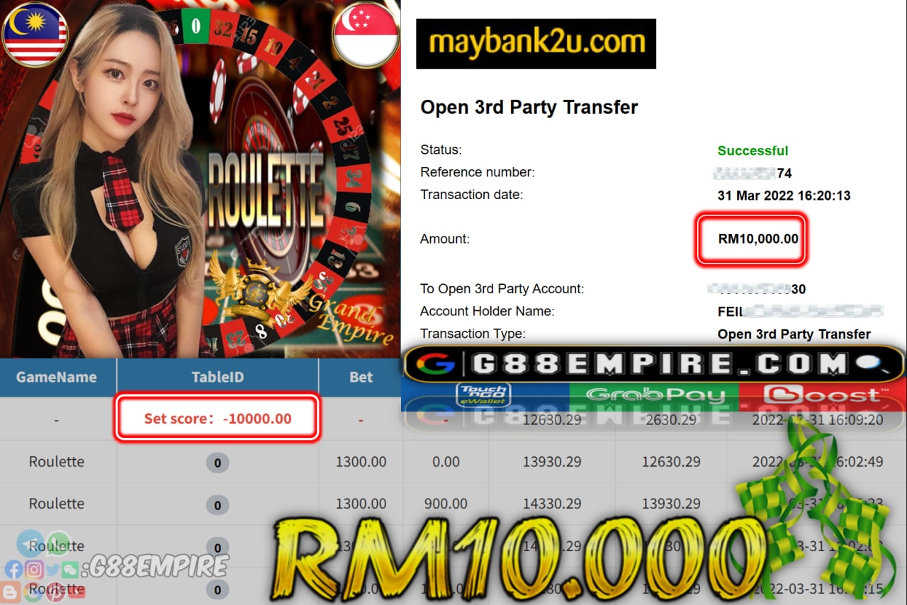 PUSSY888 - ROULETTE CUCI RM10,000.00 !!!