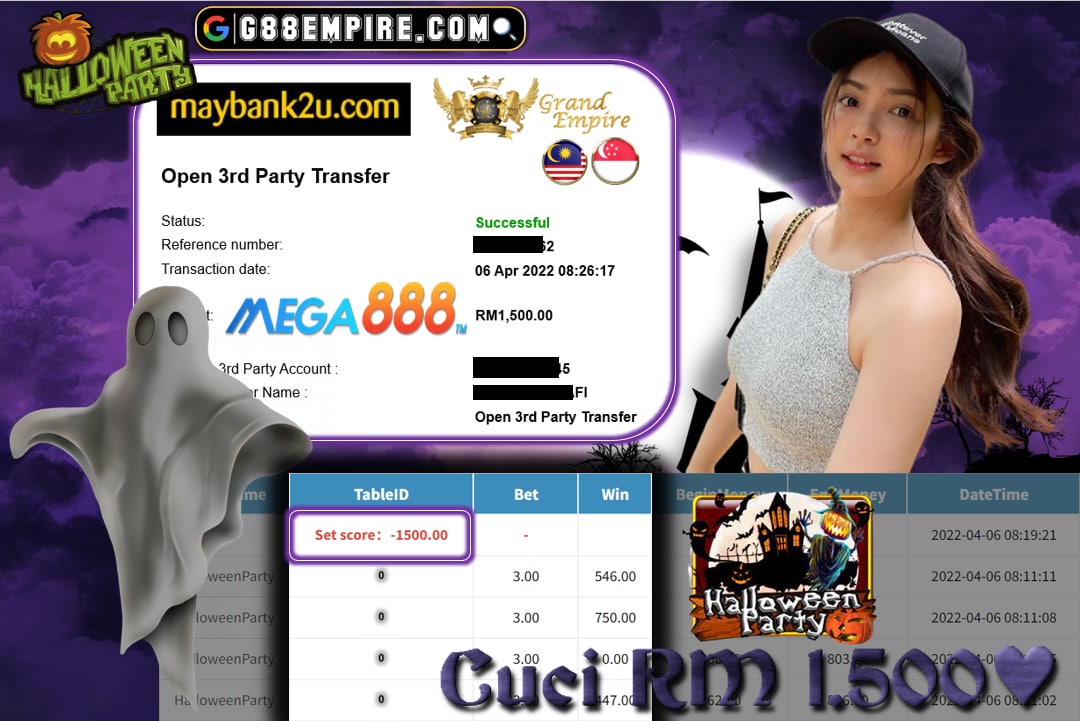 MEGA888 - HALLOWEENPARTY CUCI RM1,500 !!!
