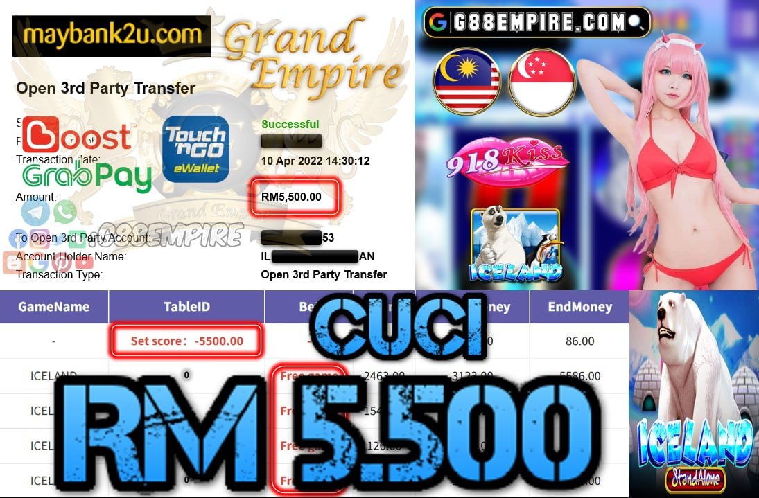 918KISS -ICELAND - CUCI RM5.500 !!!!