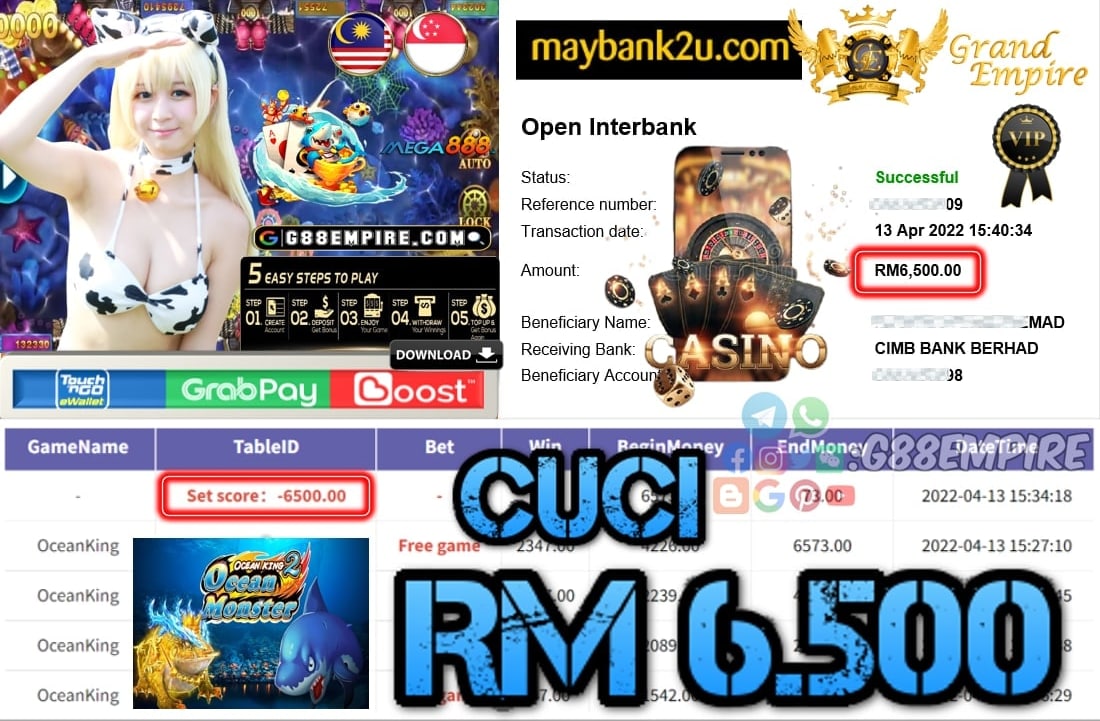 MEGA888 - OCEANKING - CUCI RM 6.500 !!!!!