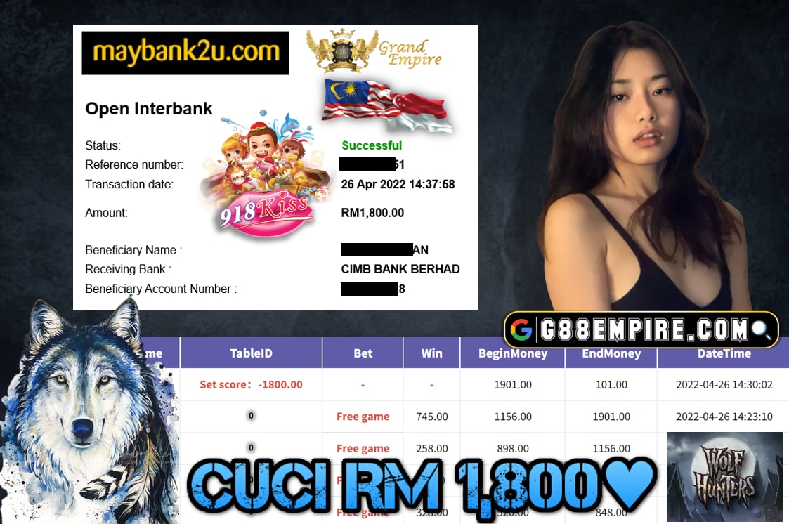 918KISS - WOLFHUNTERS CUCI RM 1,800!!!