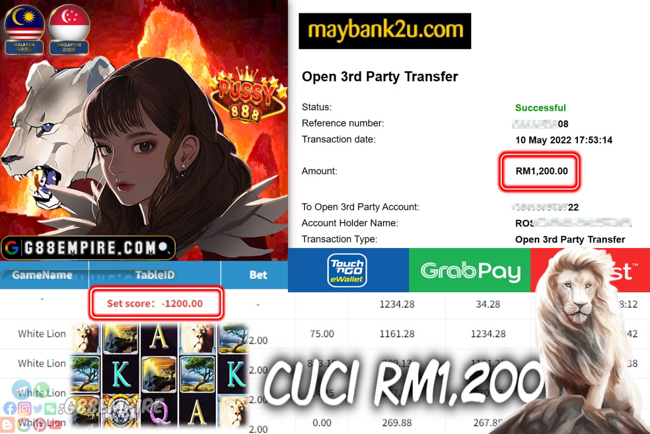 PUSSY888 - WHITE LION - CUCI RM1.200 !!!!