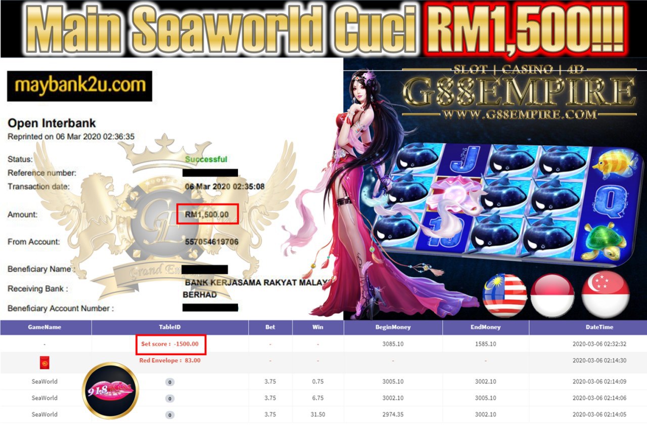 MEMBER MAIN SEAWORLD CUCI RM1,500!!!