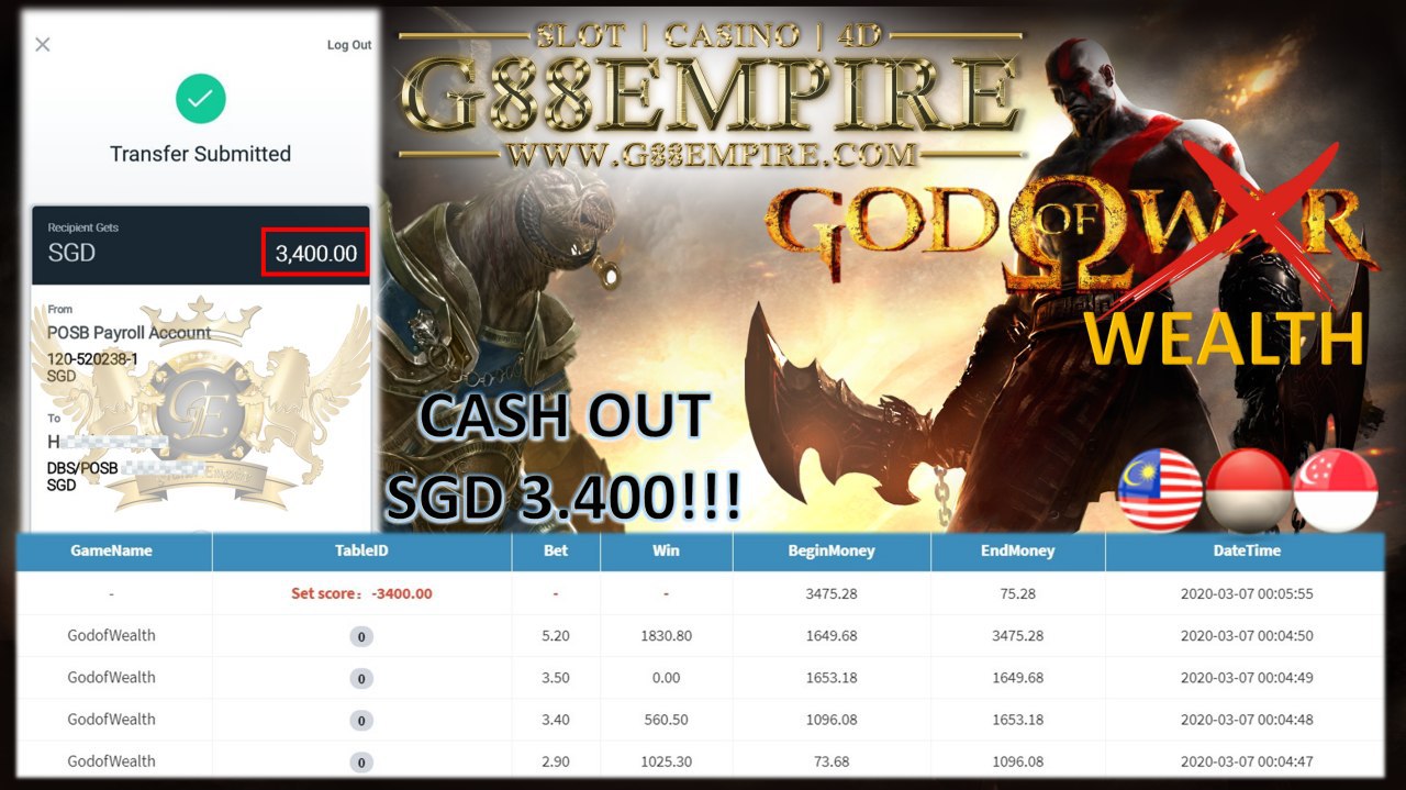 GODOFWEALTH CASH OUT SGD 3.400!!!