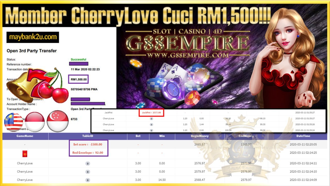 MEMBER MAIN CHERRY LOVE CUCI RM1,500!!!