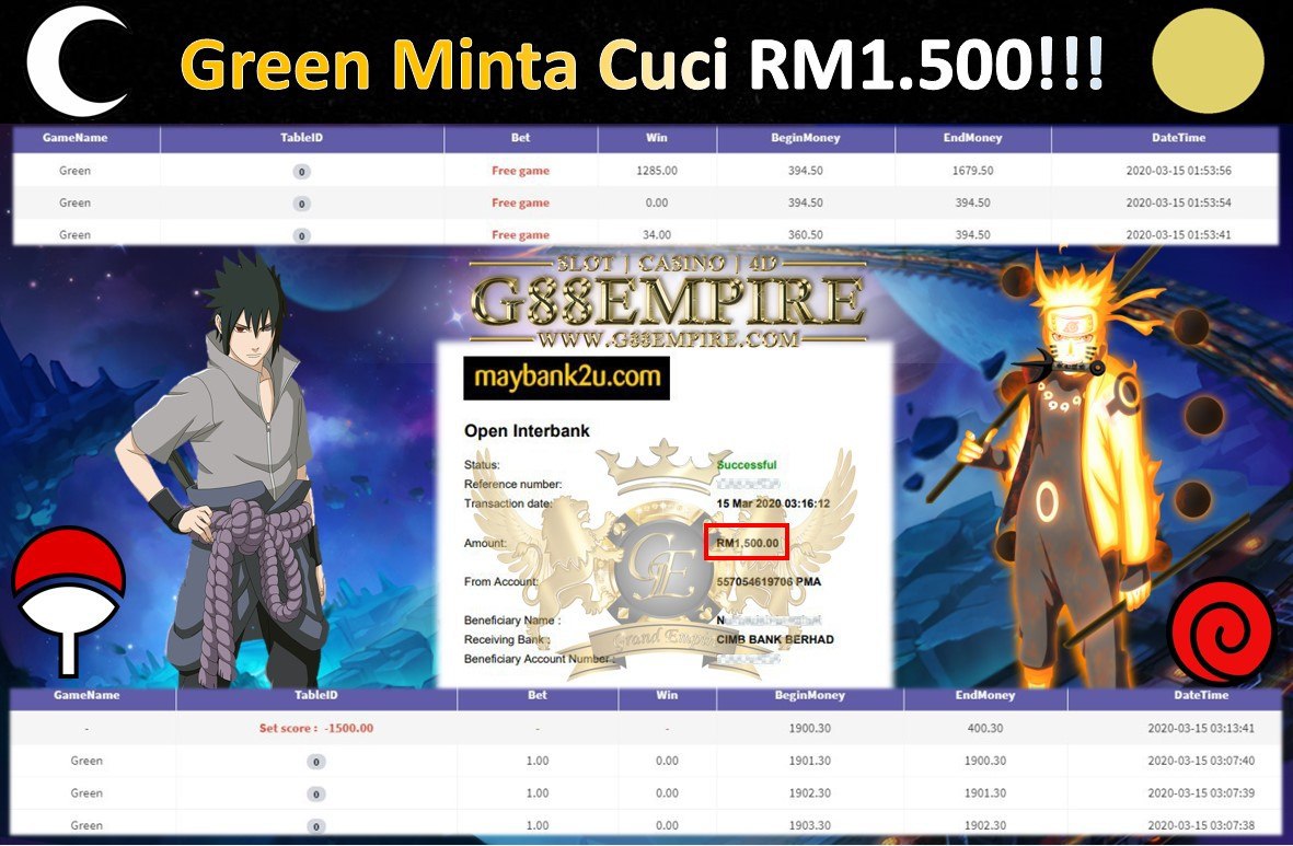 GREEN MINTA CUCI RM1.500!!!