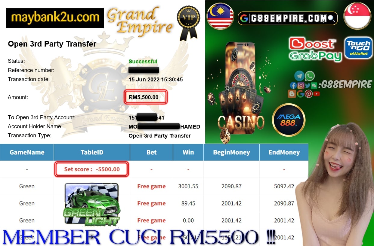 MEGA888 - GREEN CUCI RM5500 !!!