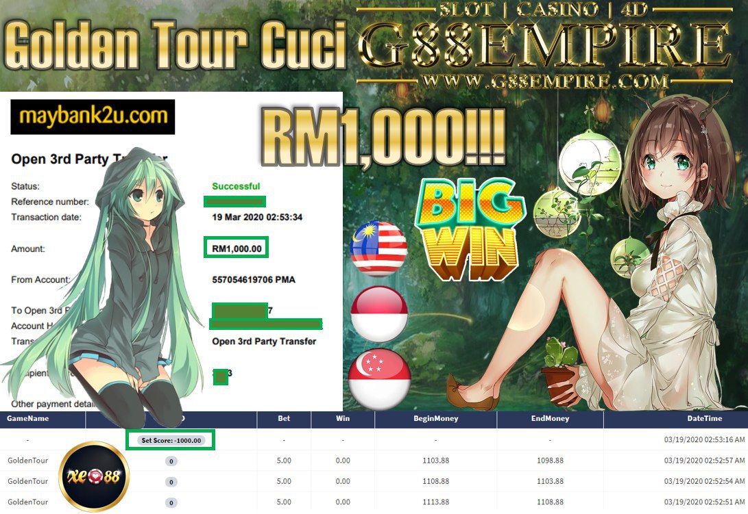 MEMBER MAIN GOLDEN TOUR CUCI RM1,000!!!