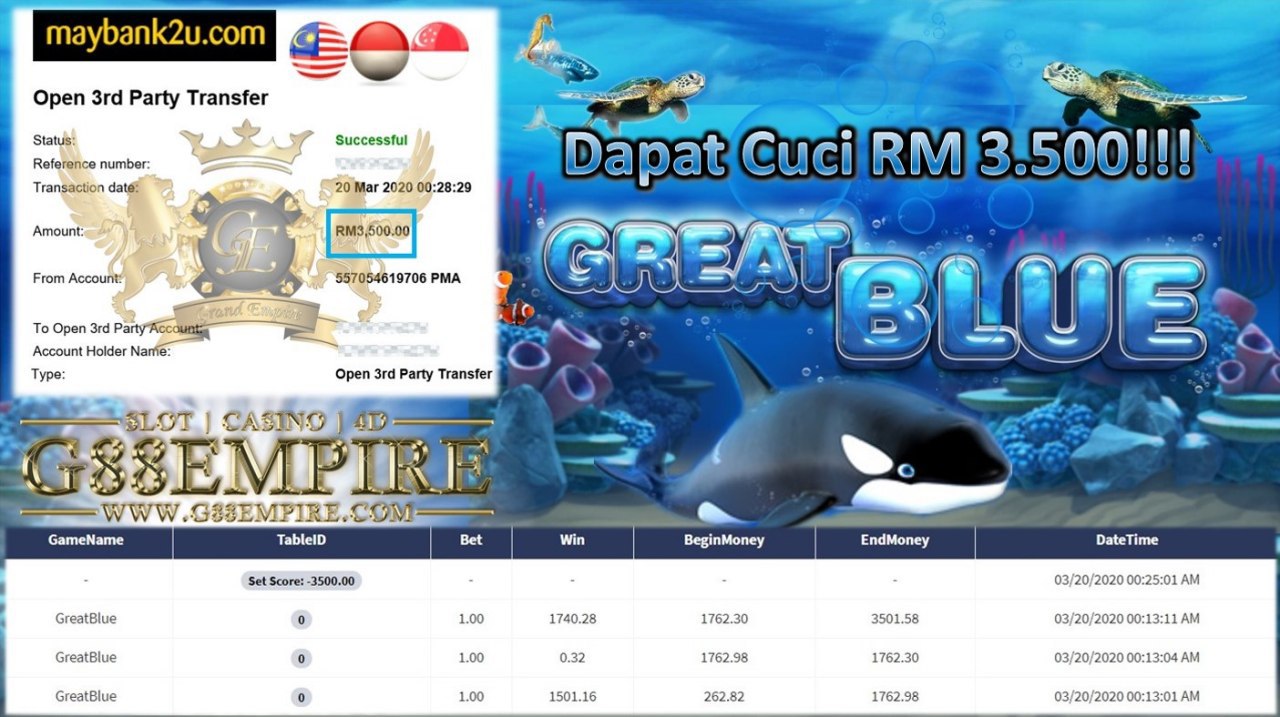 GREAT BLUE DAPAT CUCI RM 3.500!!!