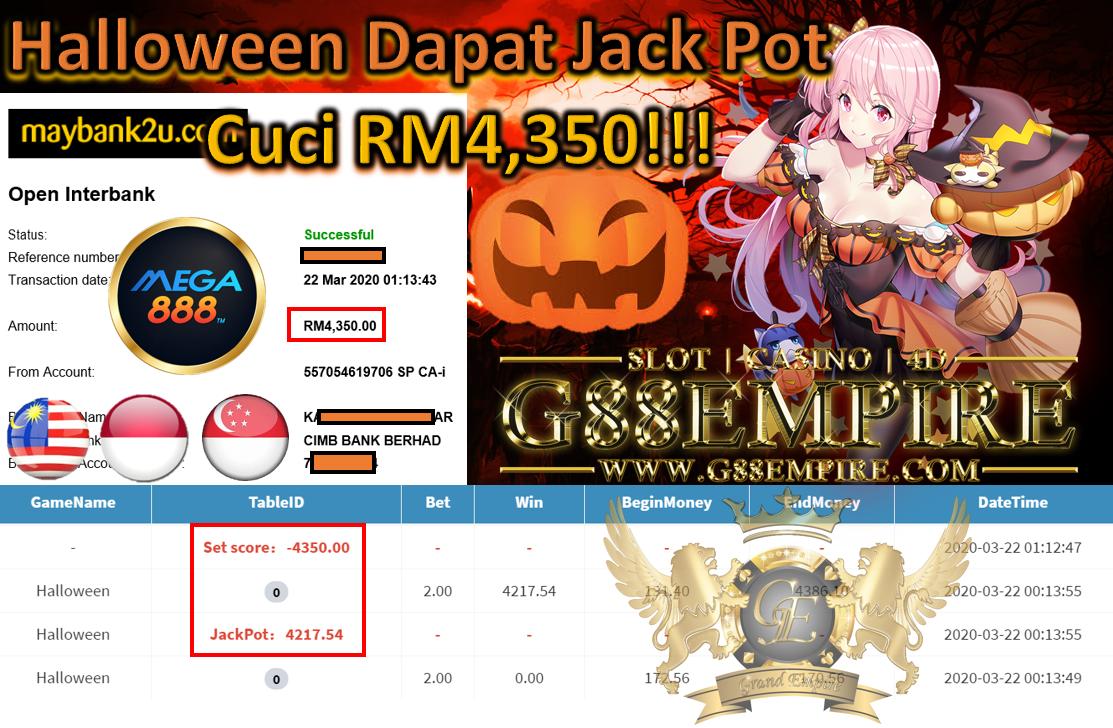 MEMBER MAIN HALLOWEEN DAPAT JACKPOT CUCI RM4,350!!!