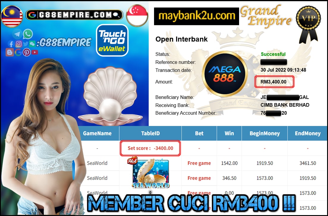 MEGA888 - SEAWORLD _ CUCI RM 3.400 !!!!!