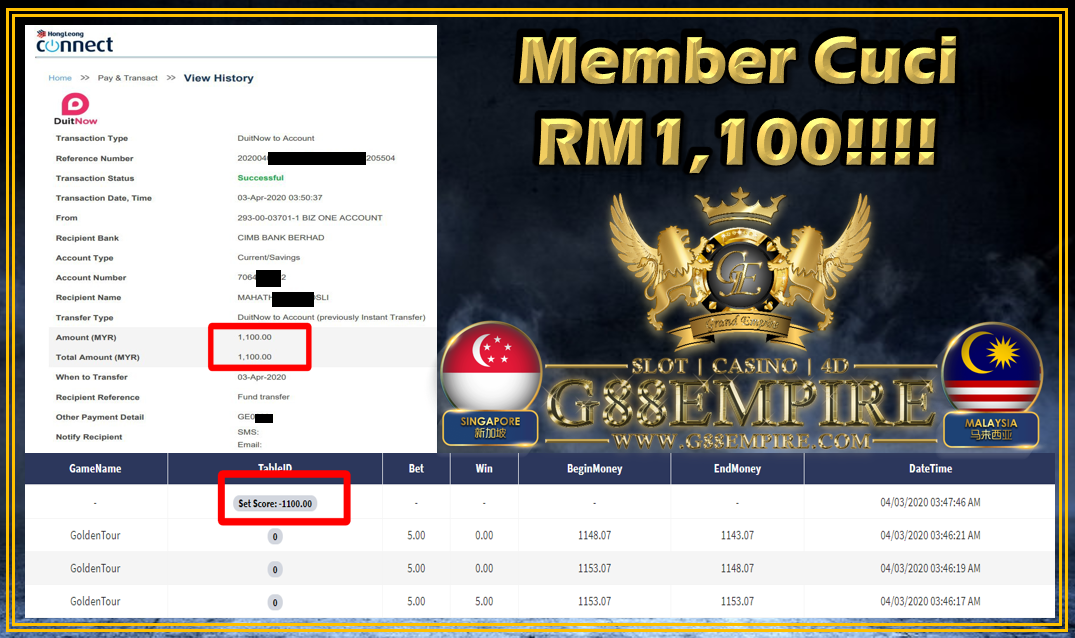 MEMBER MAIN GOLDENTOUR DPT CUCI RM1,100!!!!!