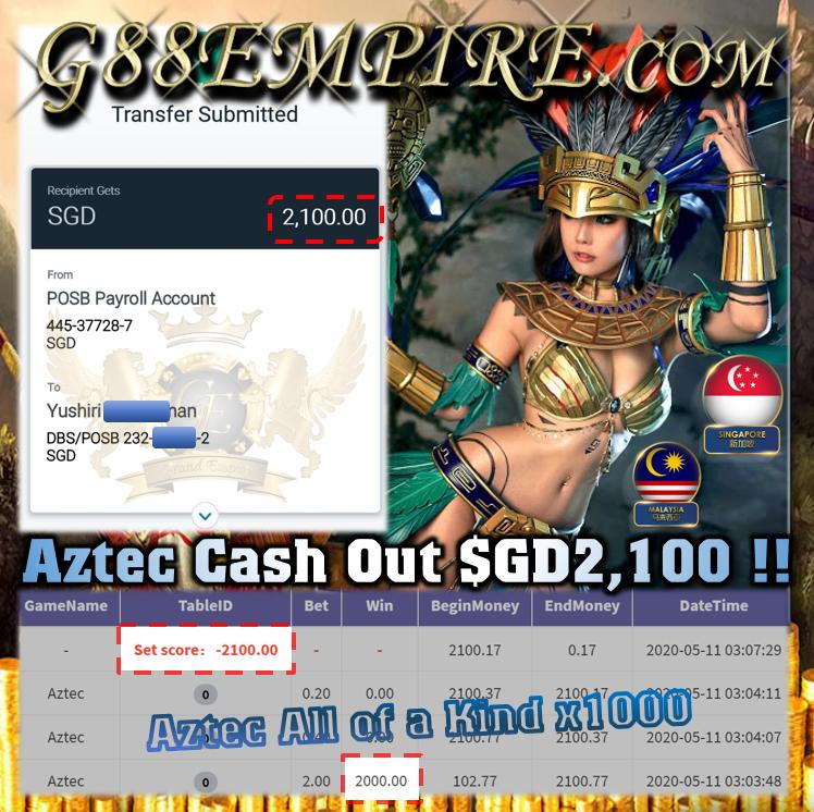 AZTEC ALL OF A KIND X1000 CASH OUT $2,100 !!