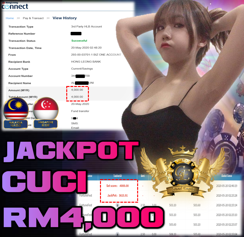 MEMBER DAPAT JACKPOT MINTA CUCI  RM4,000!!!