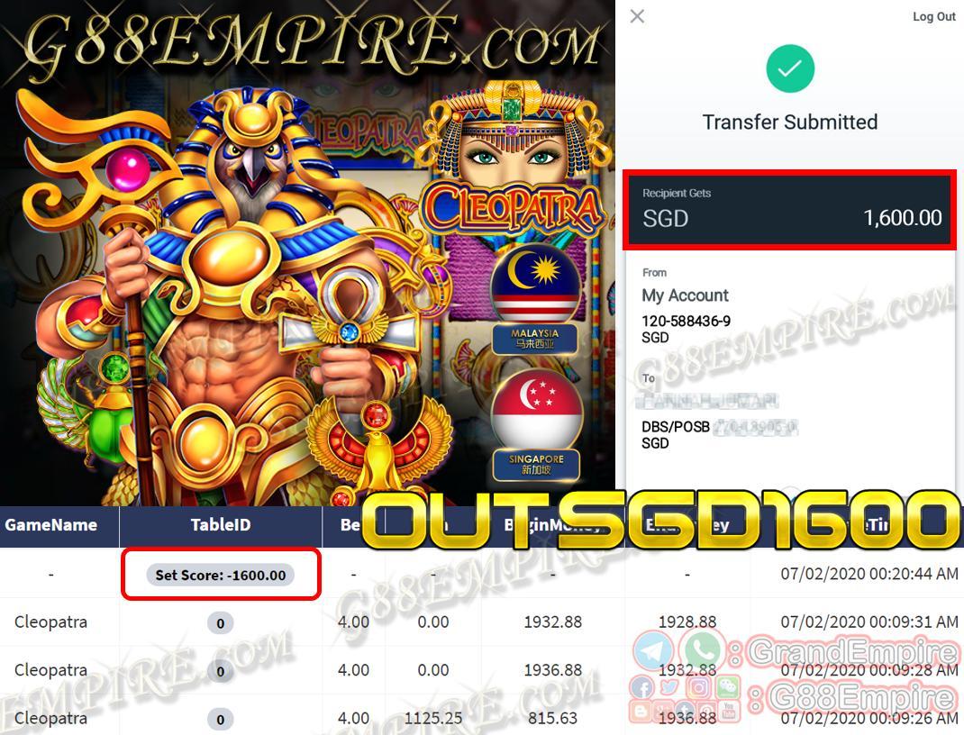 MEMBER MAIN CLEOPATRA OUT SGD1600!!!