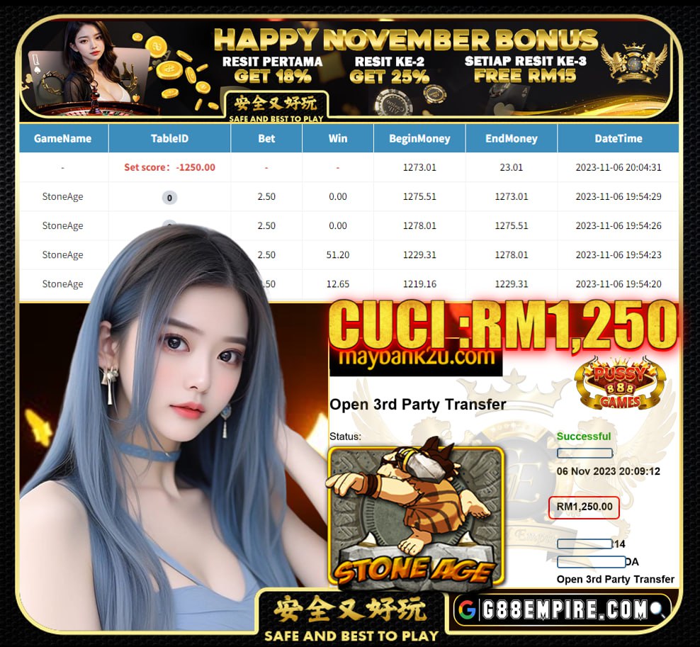 PUSSY888 STONEAGE CUCI RM1,250!!!