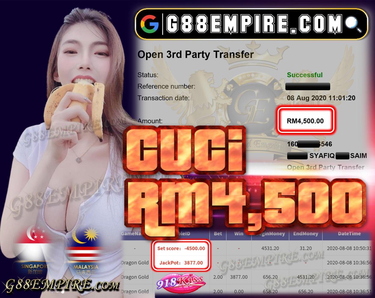 GOLD DRAGON JACKPOT CUCI RM4,500 !!