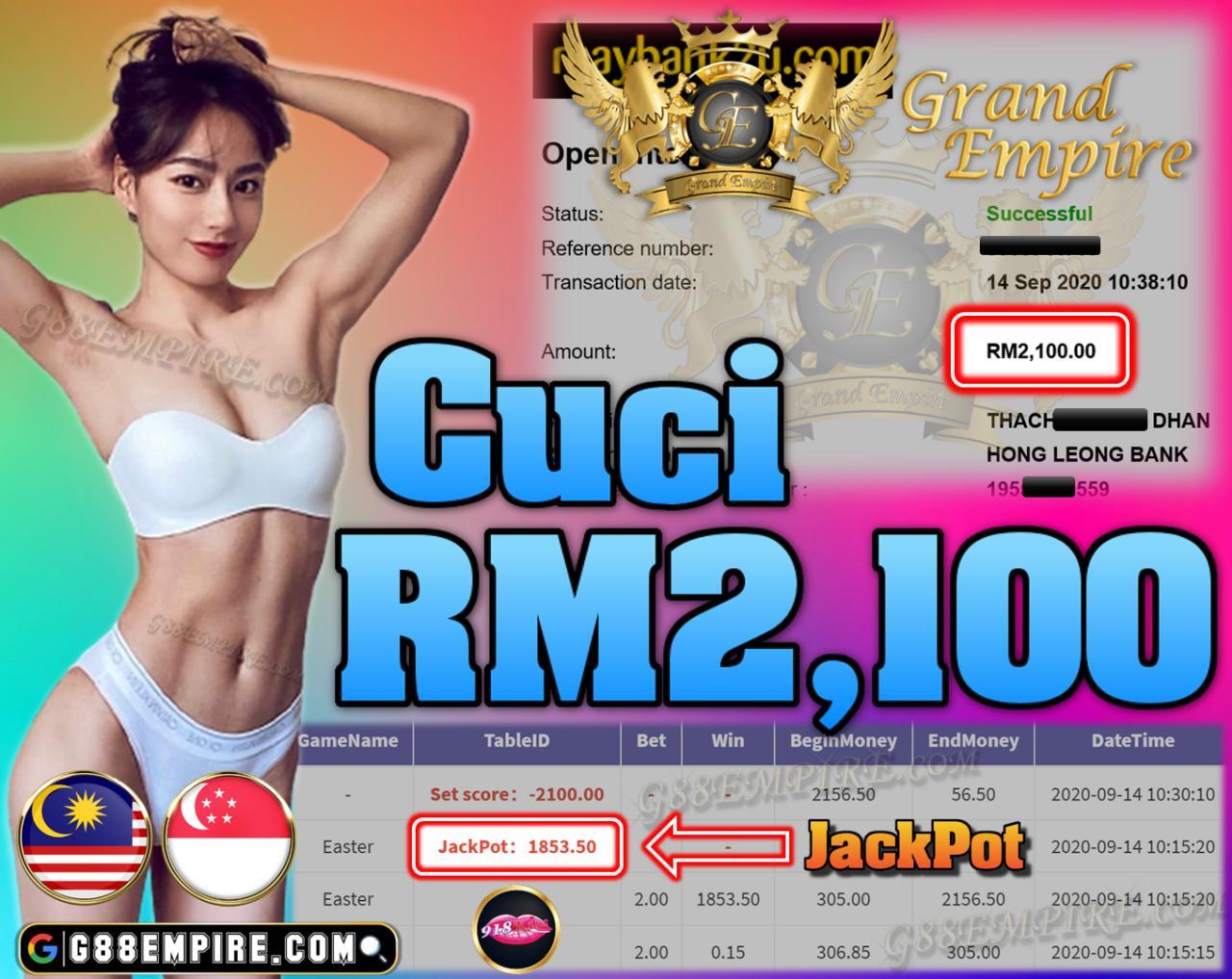 EASTER JACKPOT CUCI RM2,100 !!