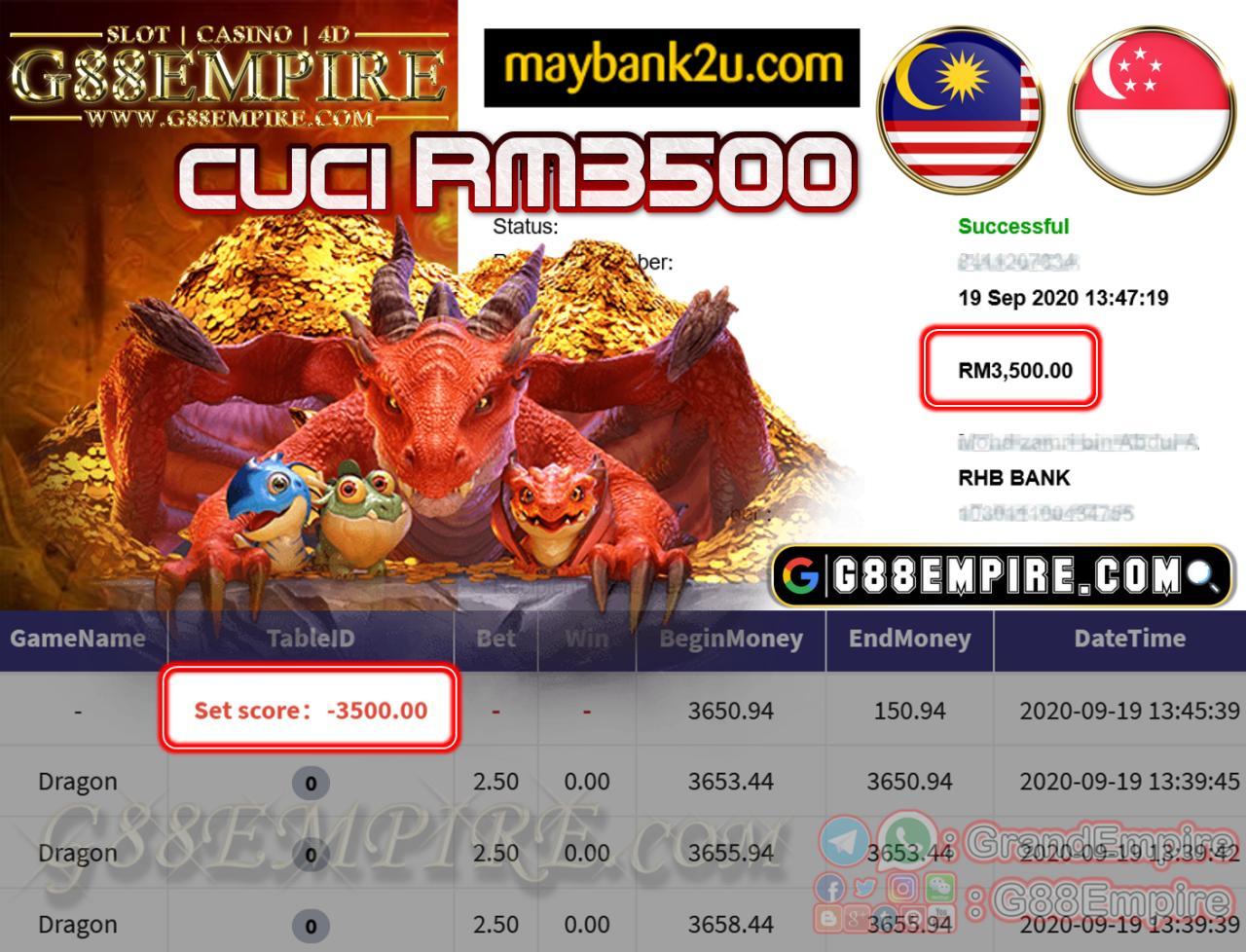 MEMBER MAIN DRAGON CUCI RM3500!!!