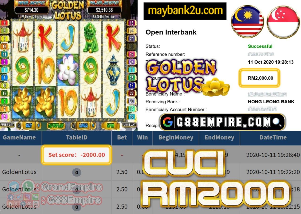 MEMBER MAIN GOLDENLOTUS CUCI RM2000!!!