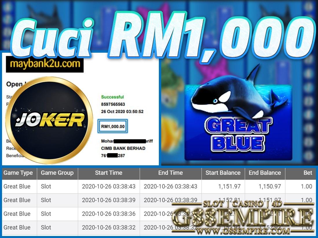 MEMBER MAIN GREATBLUE CUCI RM1,000!!!