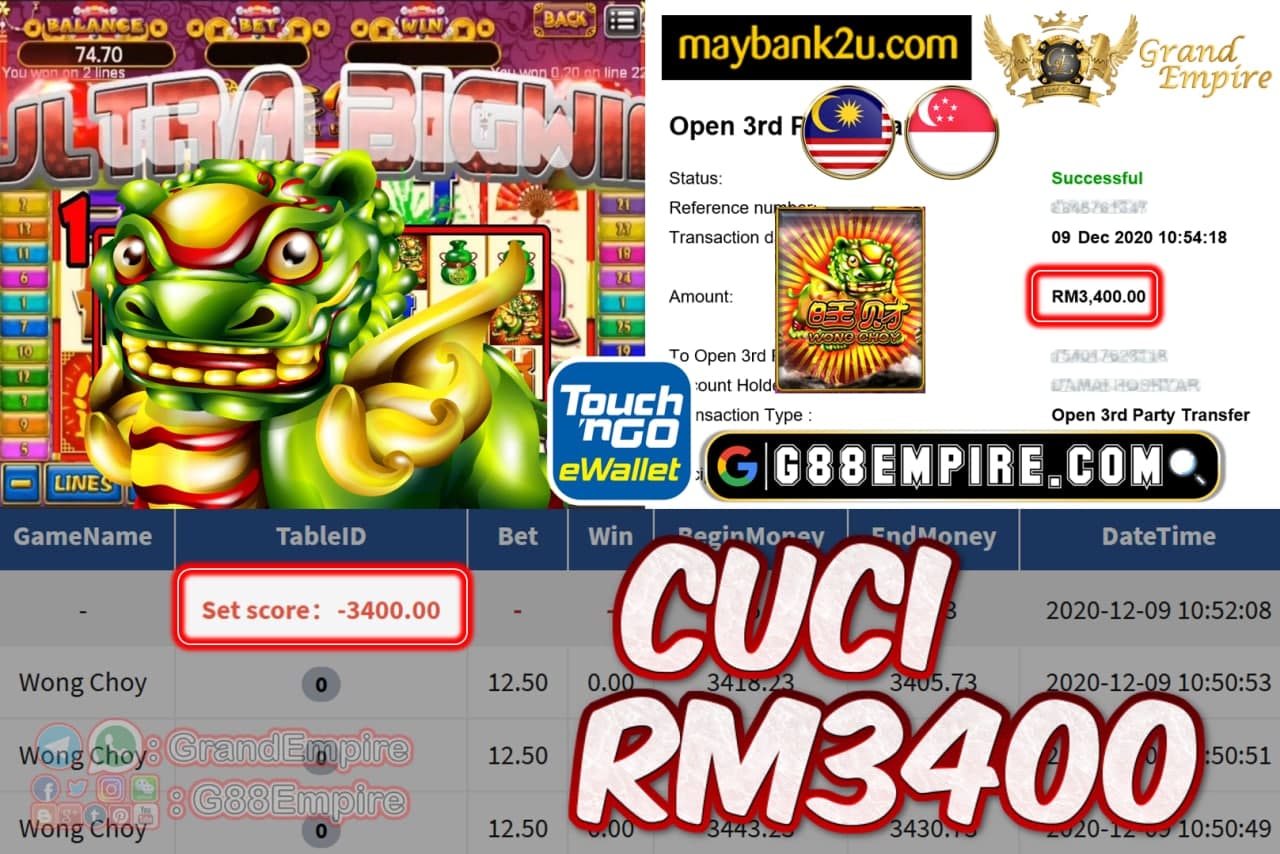MEMBER MAIN WONGCHOY CUCI RM3400!!!