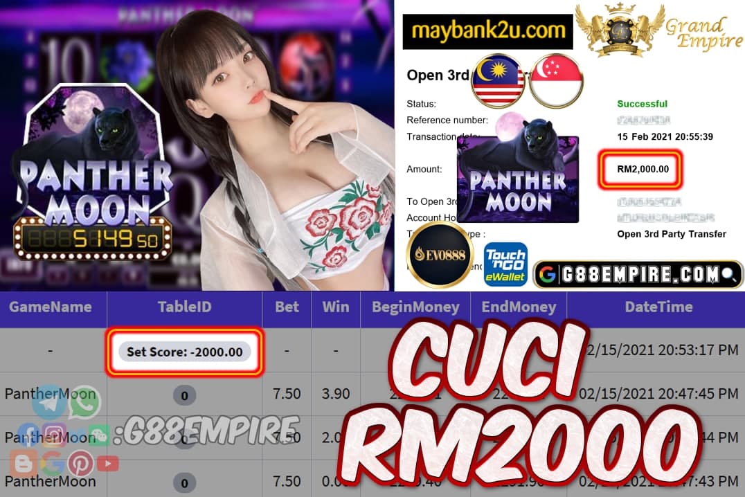 MEMBER MAIN PANTHER MOON IN EVO888 CUCI RM2000!!!