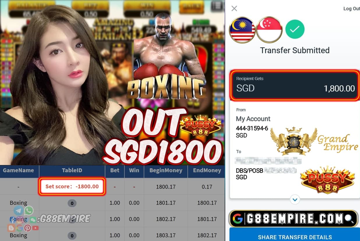 PUSSY888 - BOXING OUT SGD1800!!!