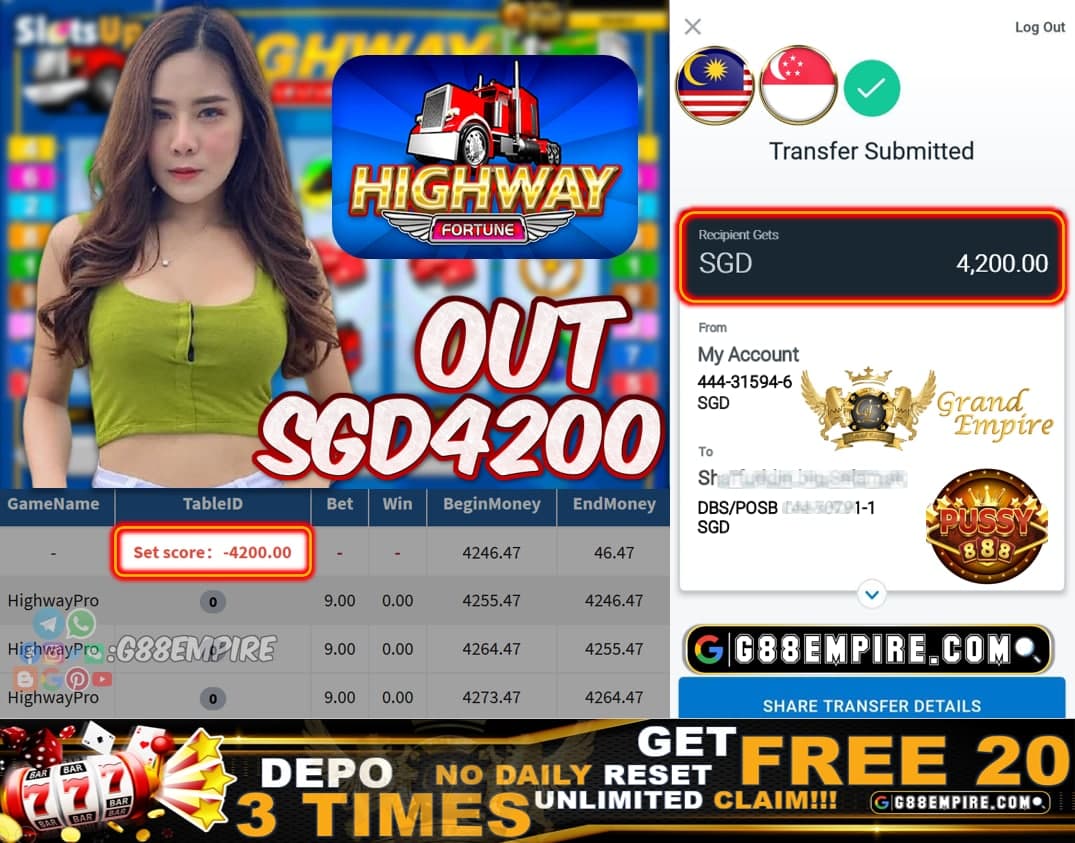 PUSSY888 - HIGWAYPRO OUT SGD4200!!!