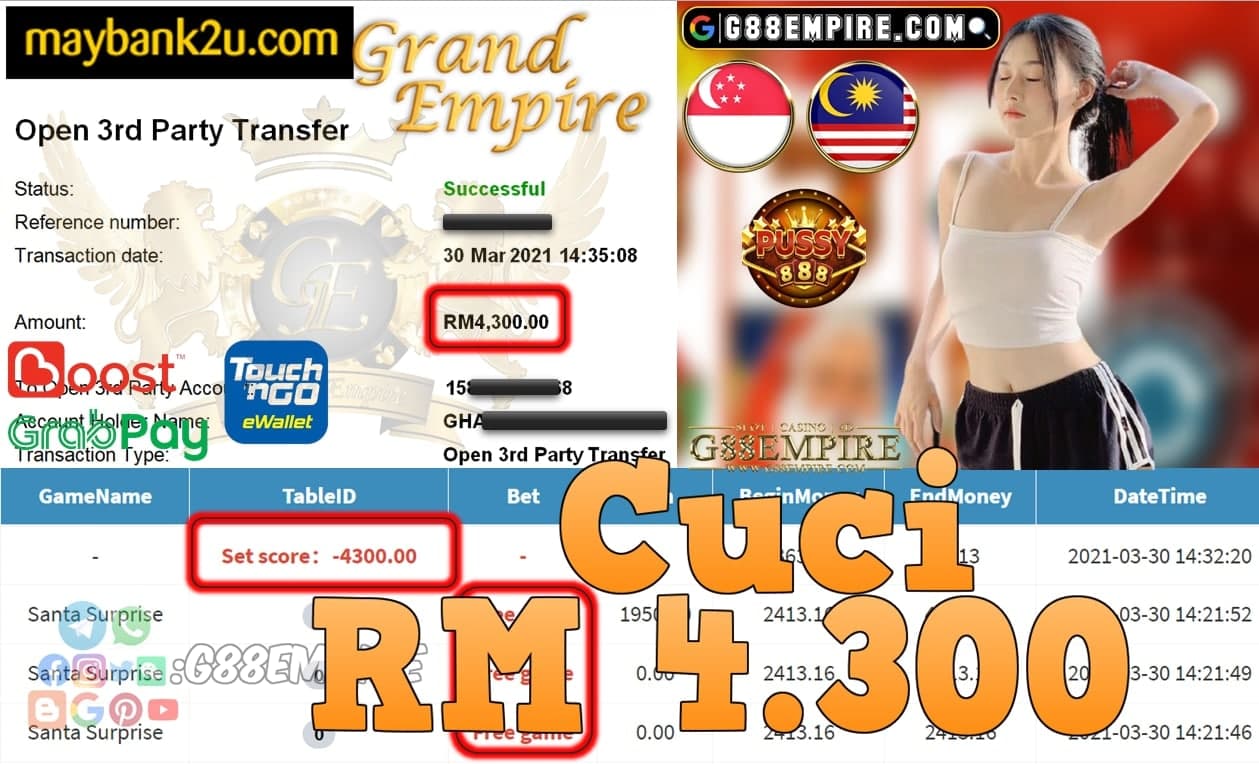 PUSSY888-SANTASUPRISE CUCI RM4,300!!!