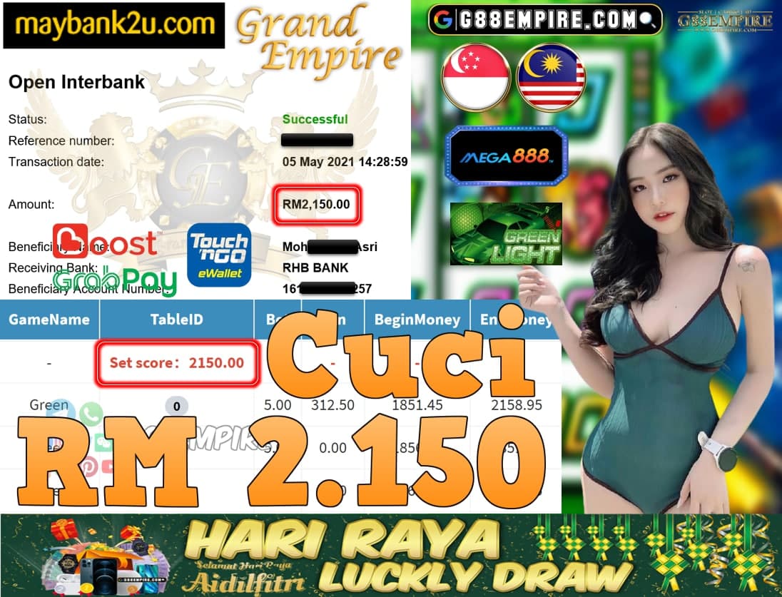 MEGA888-GREEN CUCI RM2,150!!!