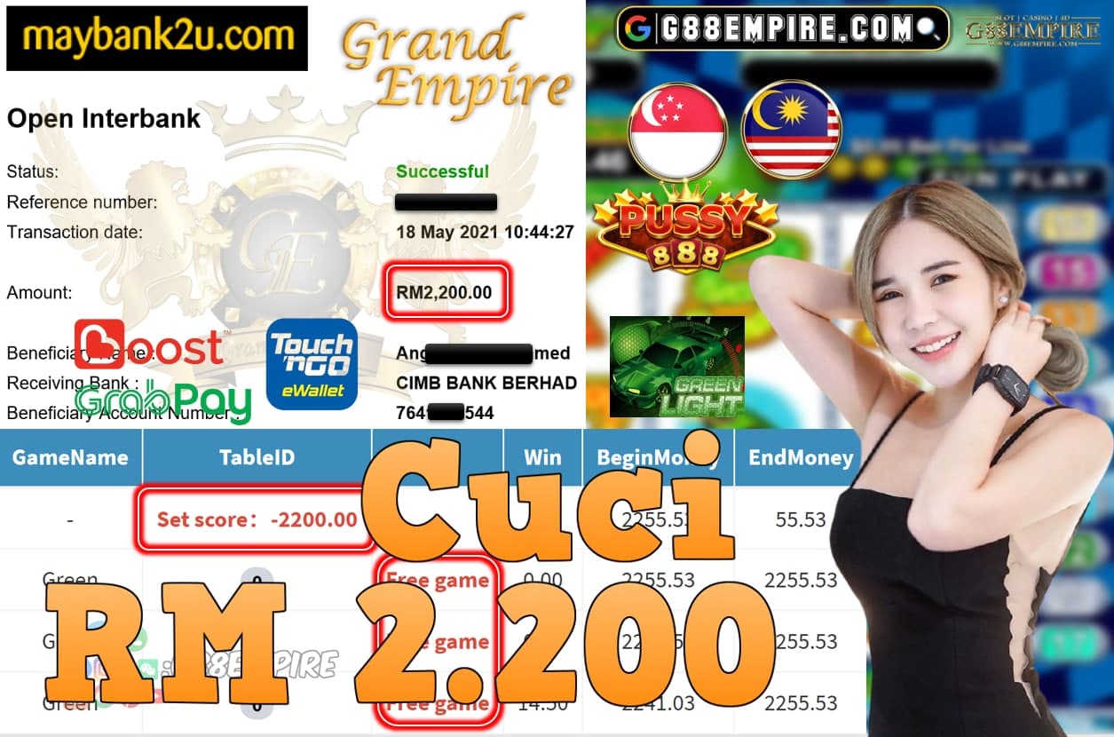 PUSSY888-GREEN LIGHT CUCI RM2,000!!!