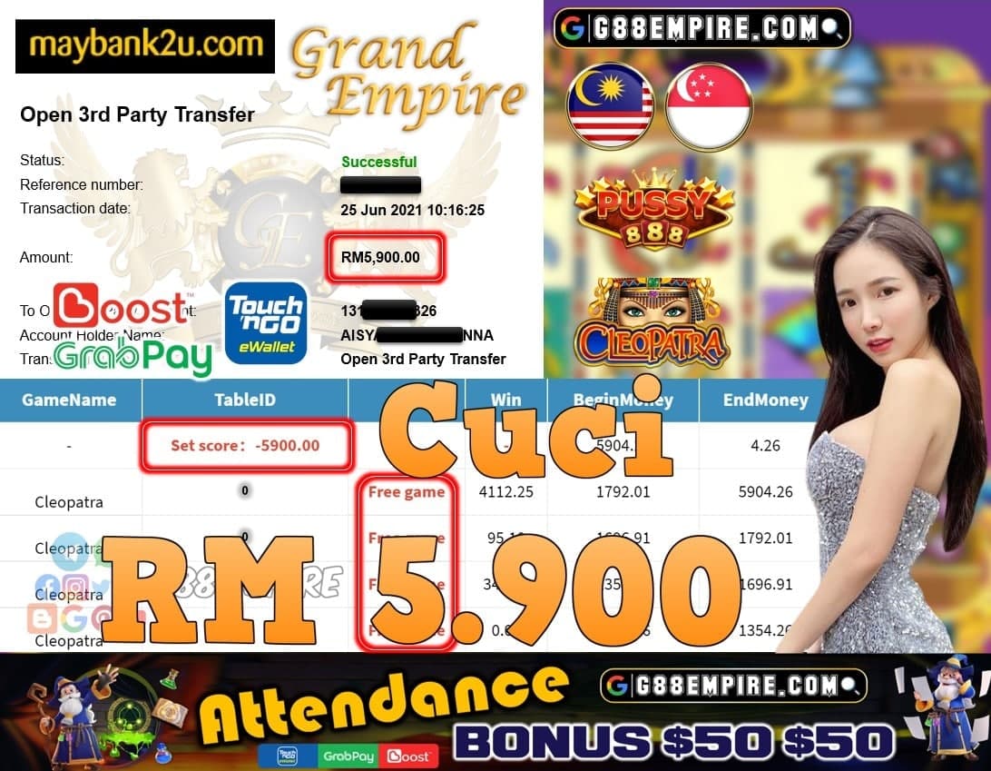 PUSSY888 - CLEOPATRA CUCI RM5,900!!!