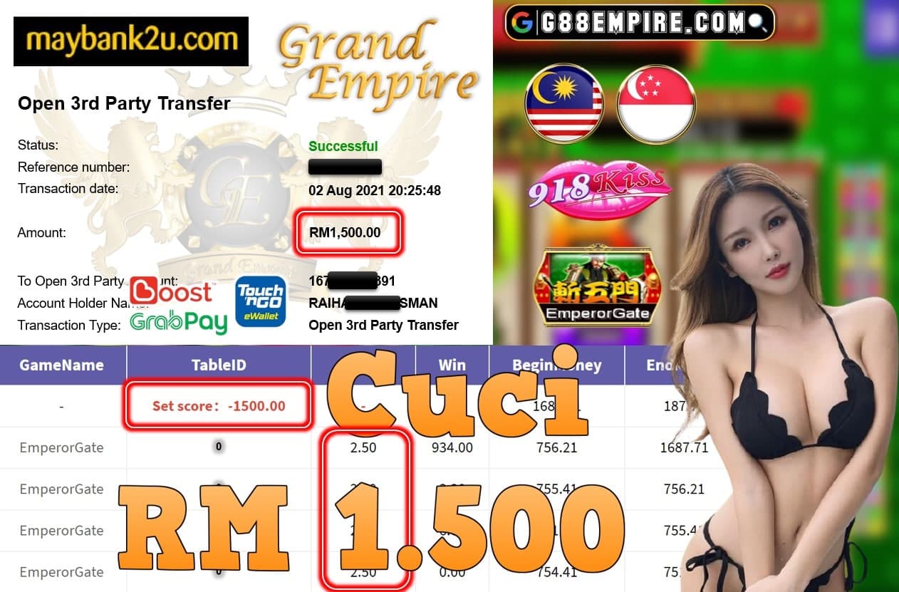 918KISS ORI - EMPERORGATE CUCI RM1,500!!!