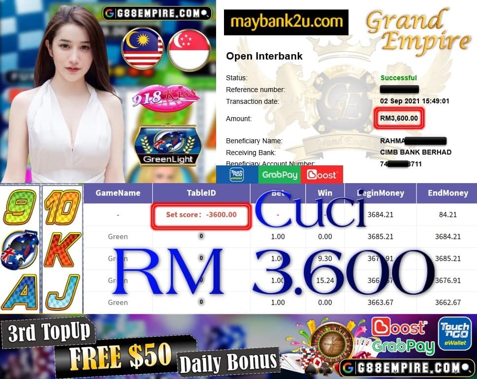 918KISS ORI - GREEN CUCI RM3,600!!!