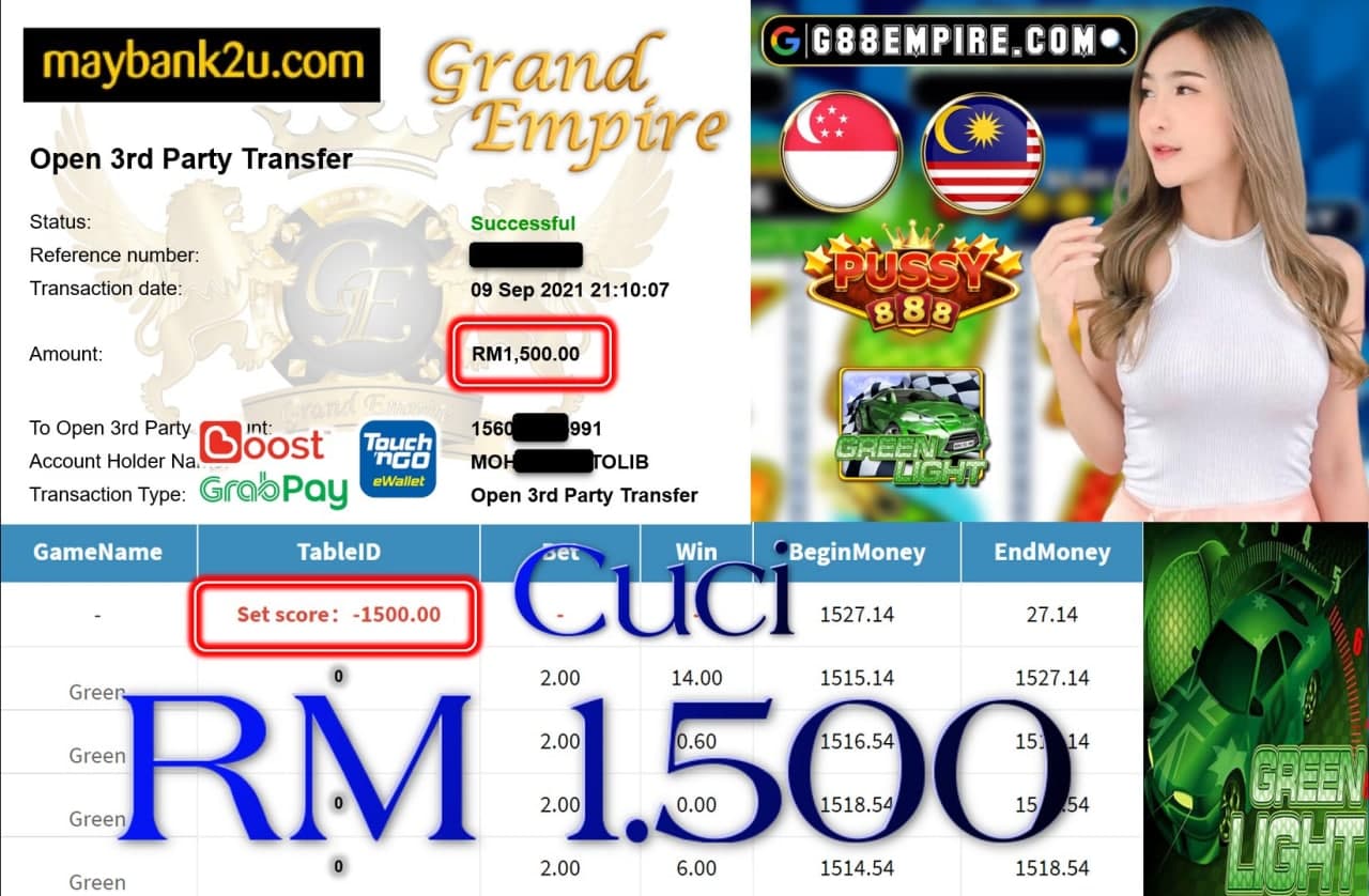 PUSSY888 - GREEN CUCI RM1,500!!!