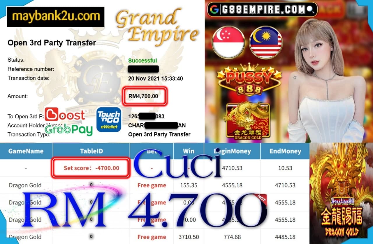 PUSSY888 - DRAGONGOLD CUCI RM4,700 !!!