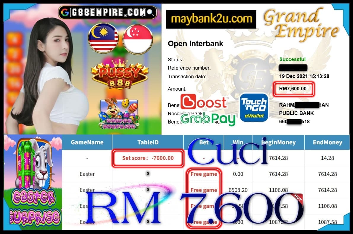 PUSSY888 - EASTER CUCI RM7,600 !!!