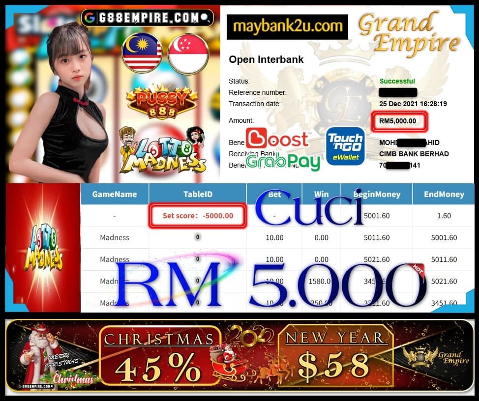 PUSSY888 - MADNESS CUCI RM5,000 !!!