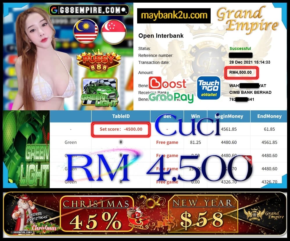 PUSSY888 - GREEN CUCI RM4,500 !!!