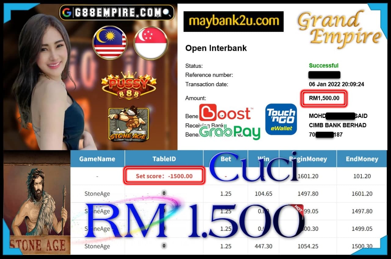 PUSSY888 - STONEAGE CUCI RM1,500 !!!