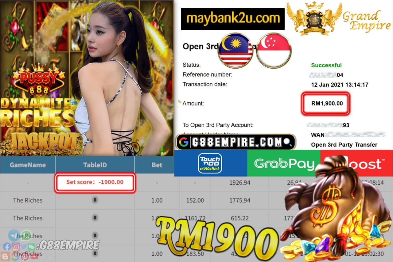 PUSSY888 - THE RICHES CUCI RM1,900 !!!