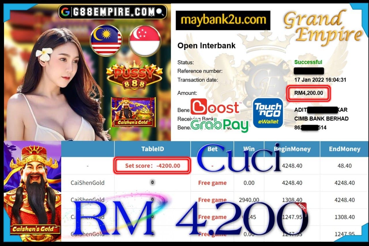 PUSSY888 - CAISHENGOLD CUCI RM4,200 !!!