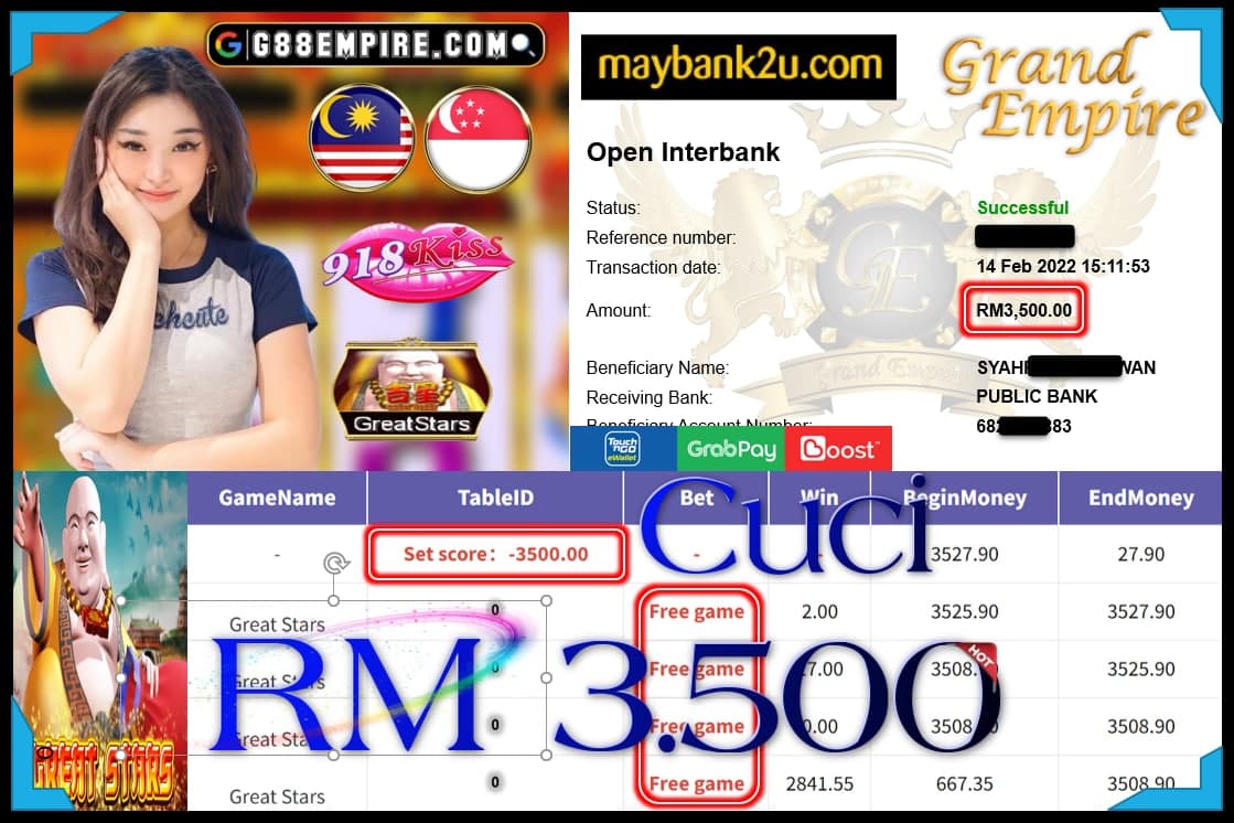 918KISS ORI - GREAT STARS CUCI RM3,500 !!!